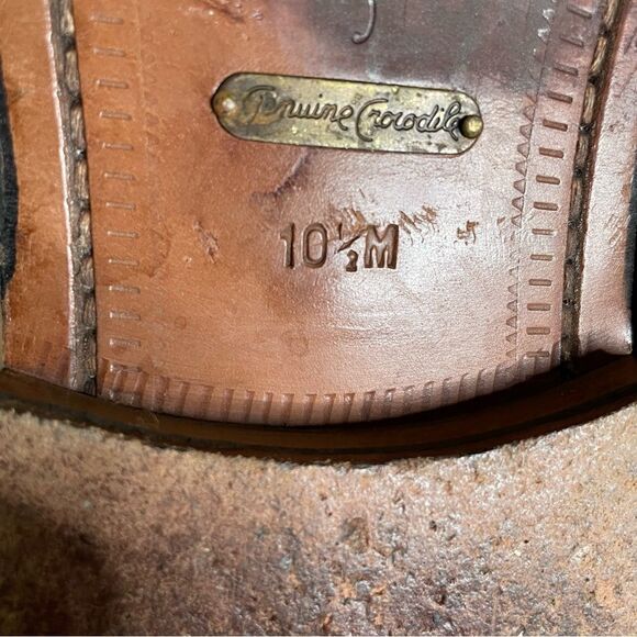 Mezlan Genuine Black‎ Crocodile Oxfords Men’s Size 10.5M - Picture 11 of 11